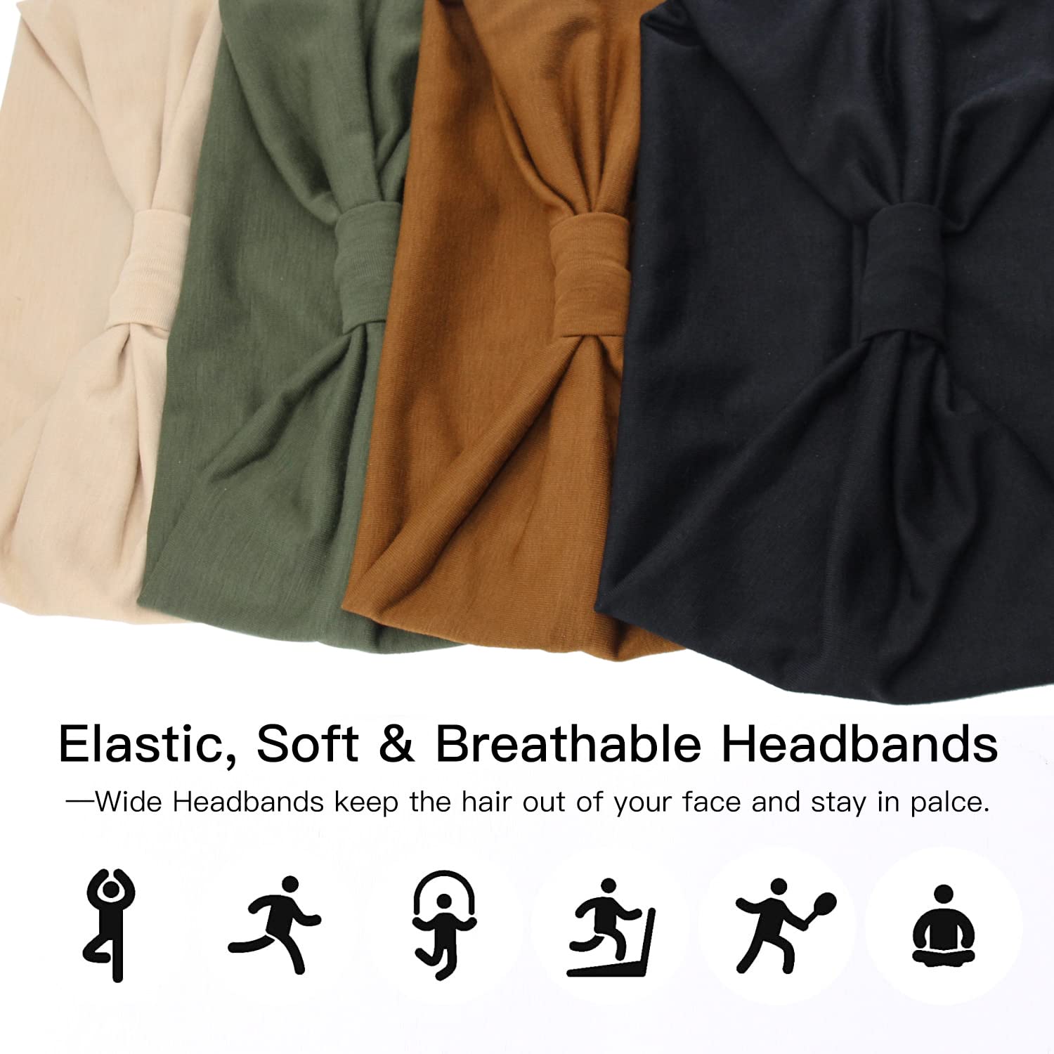 Yeshan headband stretched beside ruler showing size and fit clarity