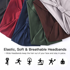 Yeshan headband held in hand to show size and stretch, helping customers judge fit