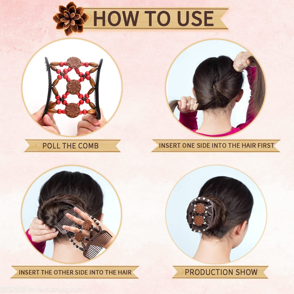 Yeshan used to create a neat bun demonstrating quick styling benefit