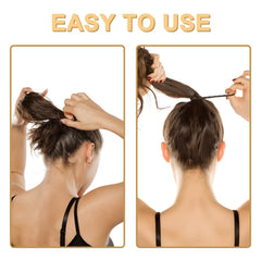 YESIACE hair tie next to hand to show 2-inch size clarity
