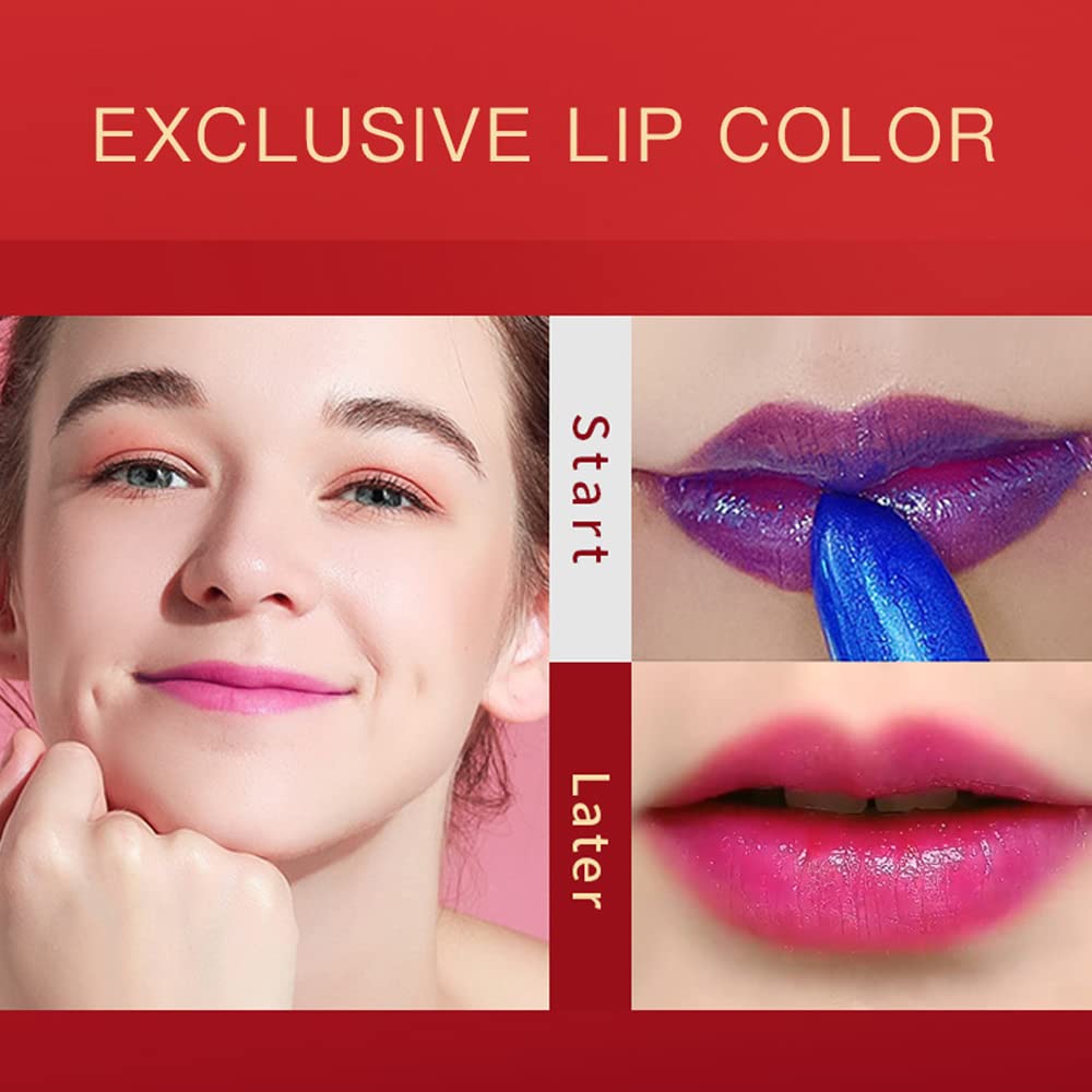 Yeweian black lipstick applied showing brick red result and bold payoff