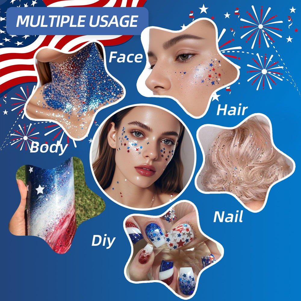 Yeweian facial glitter applied on cheek and temple for festive photos