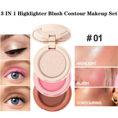 Yeweian open trio palette with mirror for easy on-the-go application