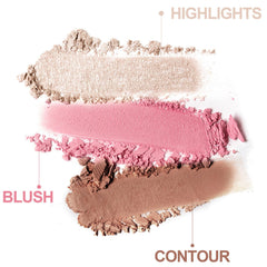 Yeweian silky powder blush swatch demonstrating blendable pigment