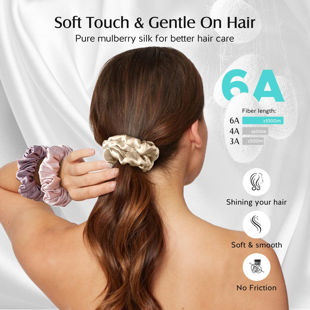 YFONG close-up of 22 momme silk weave, smooth texture reduces hair friction