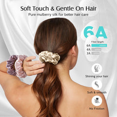 YFONG close-up of 22 momme silk weave, smooth texture reduces hair friction