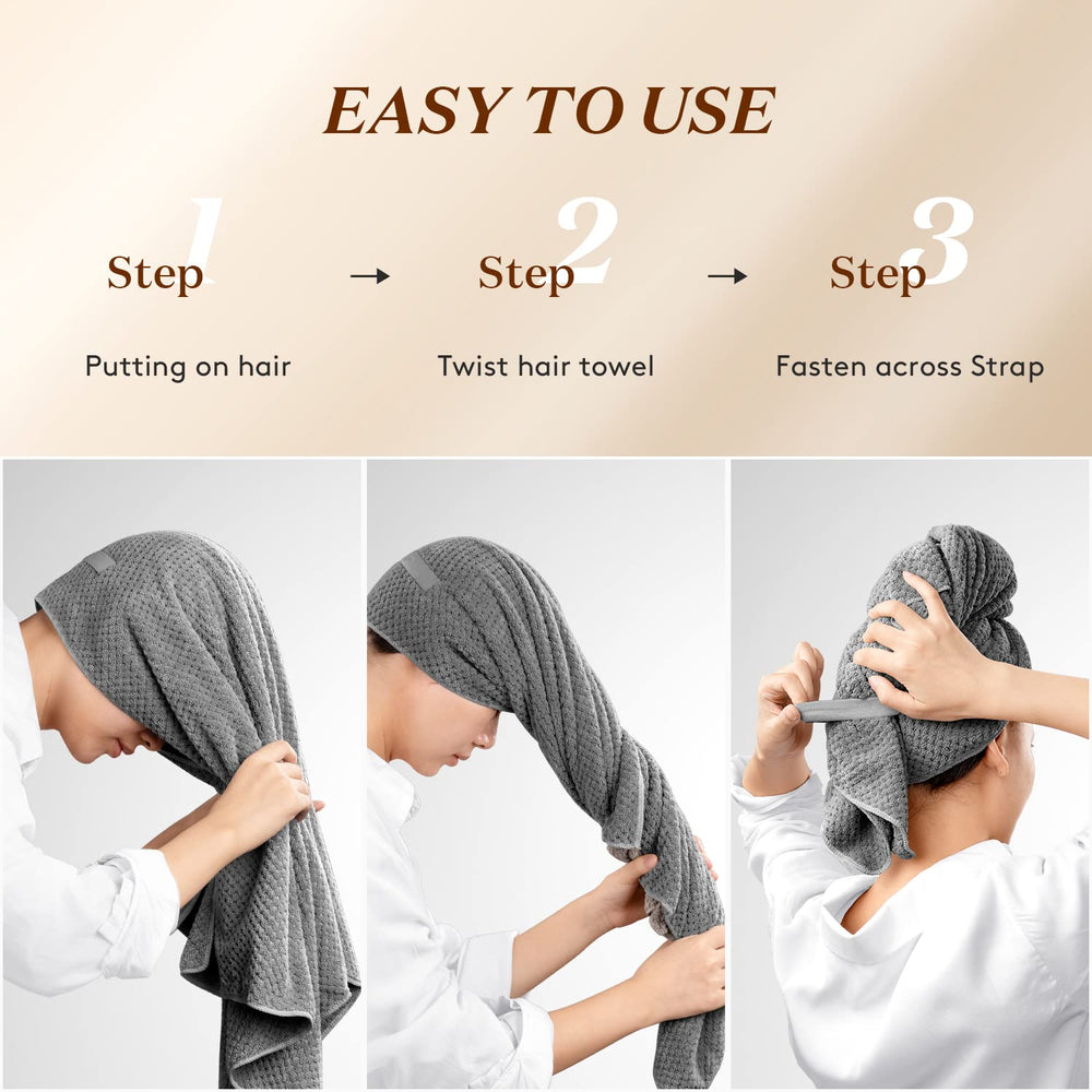 YFONG hanging on bathroom hook illustrating quick-dry and convenient storage