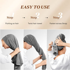 YFONG hanging on bathroom hook illustrating quick-dry and convenient storage