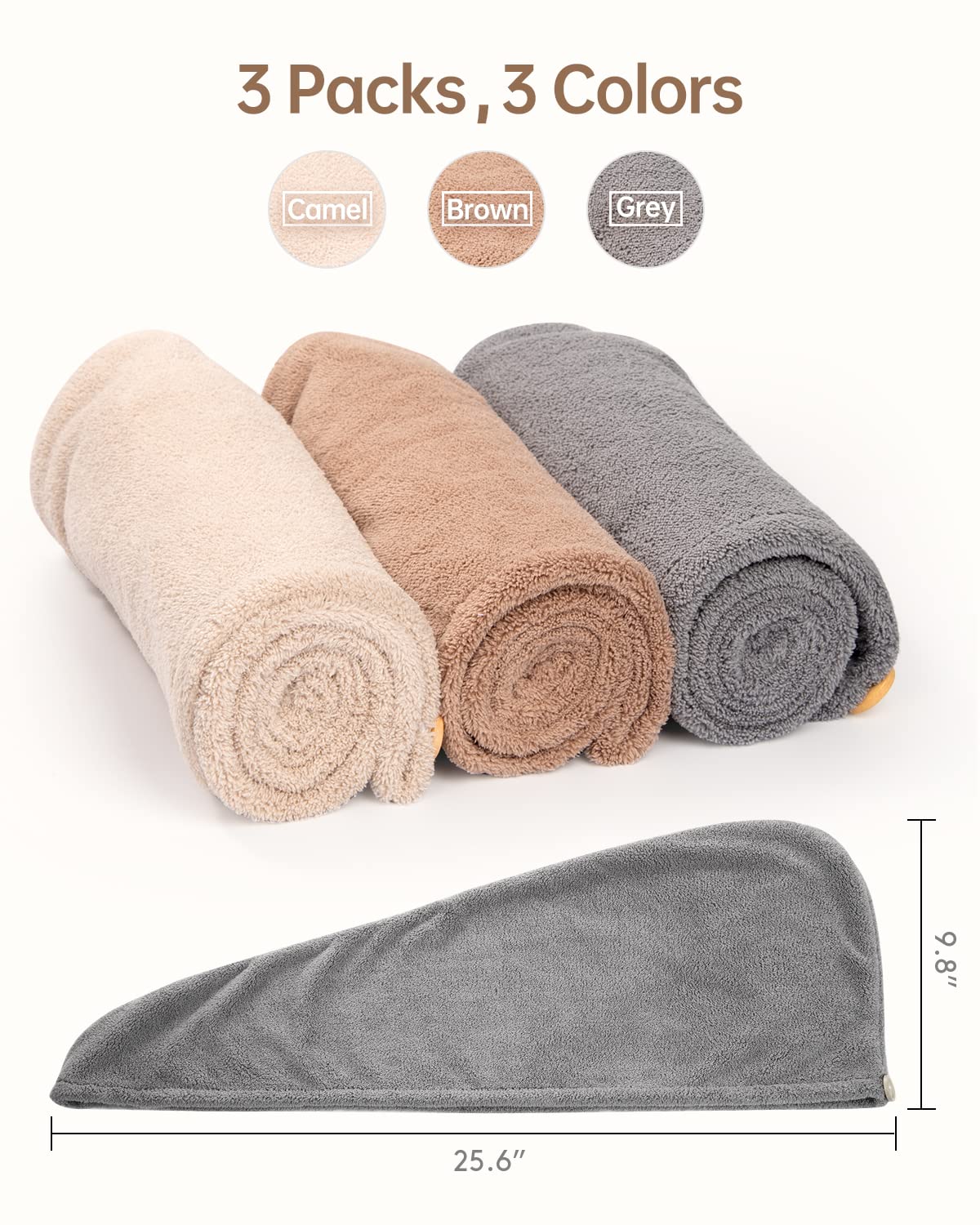 YFONG towel next to hand for size comparison showing full coverage benefit