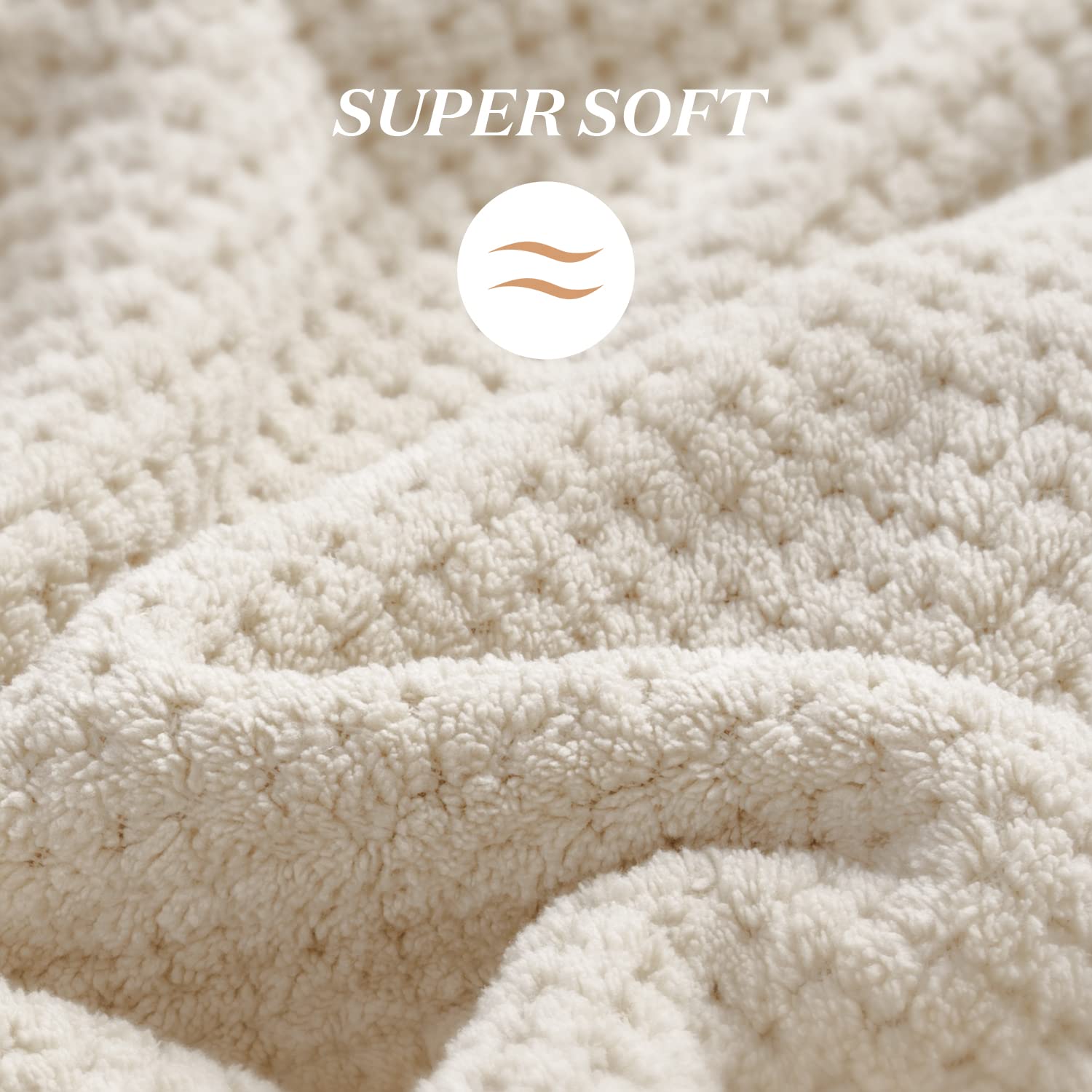YFONG towel laid flat showing full 26.3" x 40" size and roomy wrap benefit