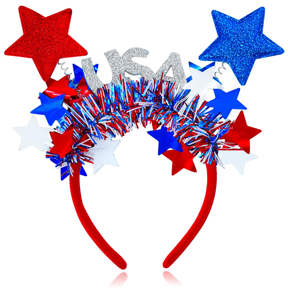 yfstyle headband front view showing patriotic colors and comfortable shape