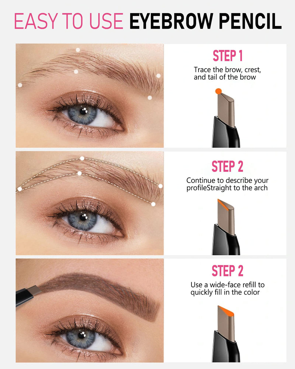 YFulfill eyebrow razor with pouch for safe touch-ups and defined brows