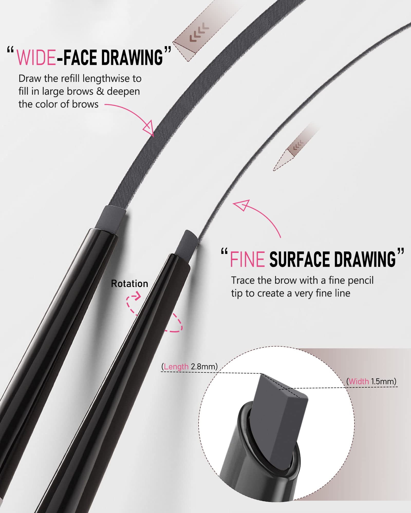 YFulfill pencil held in hand for scale, ideal precision and portability