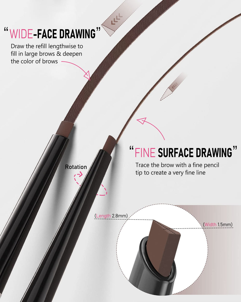 YFulfill spoolie brush close-up blending product for a seamless finish
