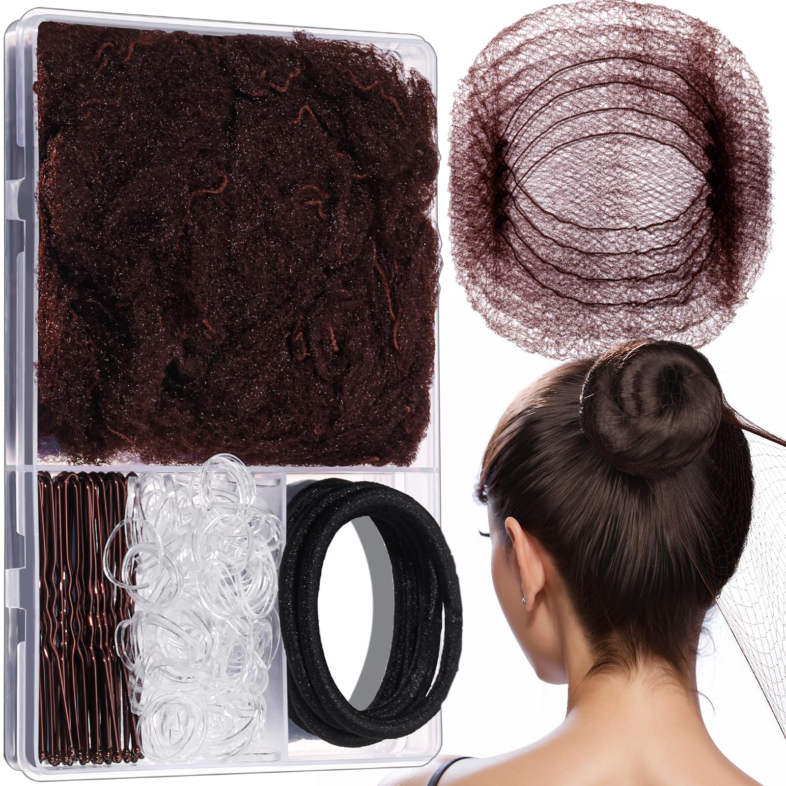 YGDZ front view of open bun kit showing organized contents and portability