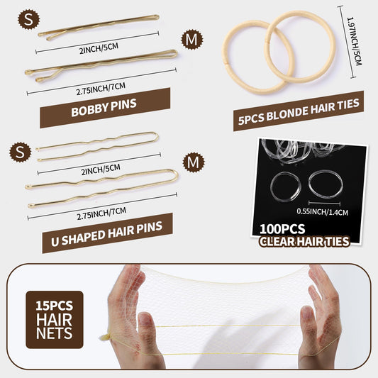 YGDZ close-up of blonde hair nets showing stretch and discreet finish