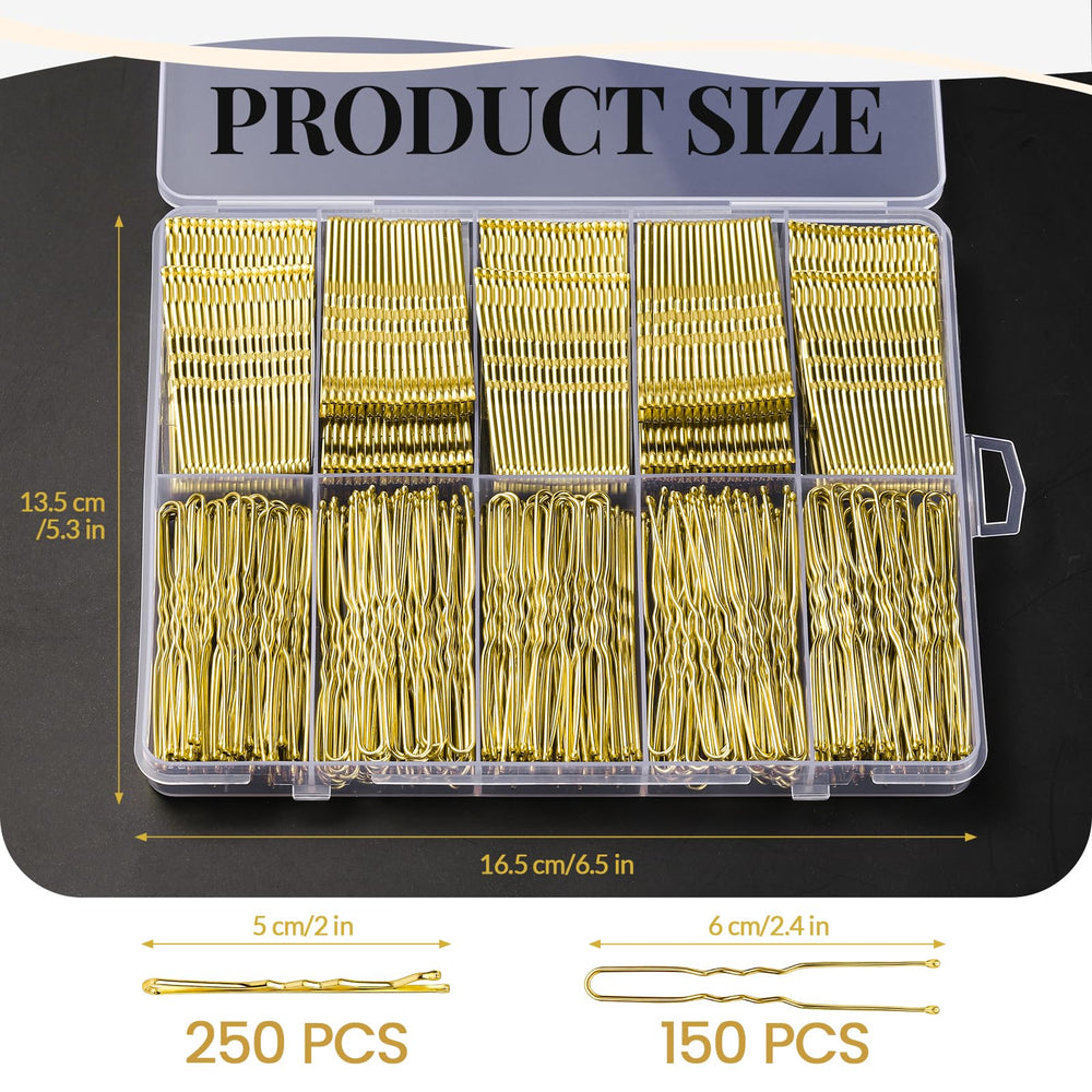 YGDZ blonde U-shaped hair pins detail highlighting strong anchoring benefit