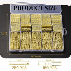 YGDZ blonde U-shaped hair pins detail highlighting strong anchoring benefit