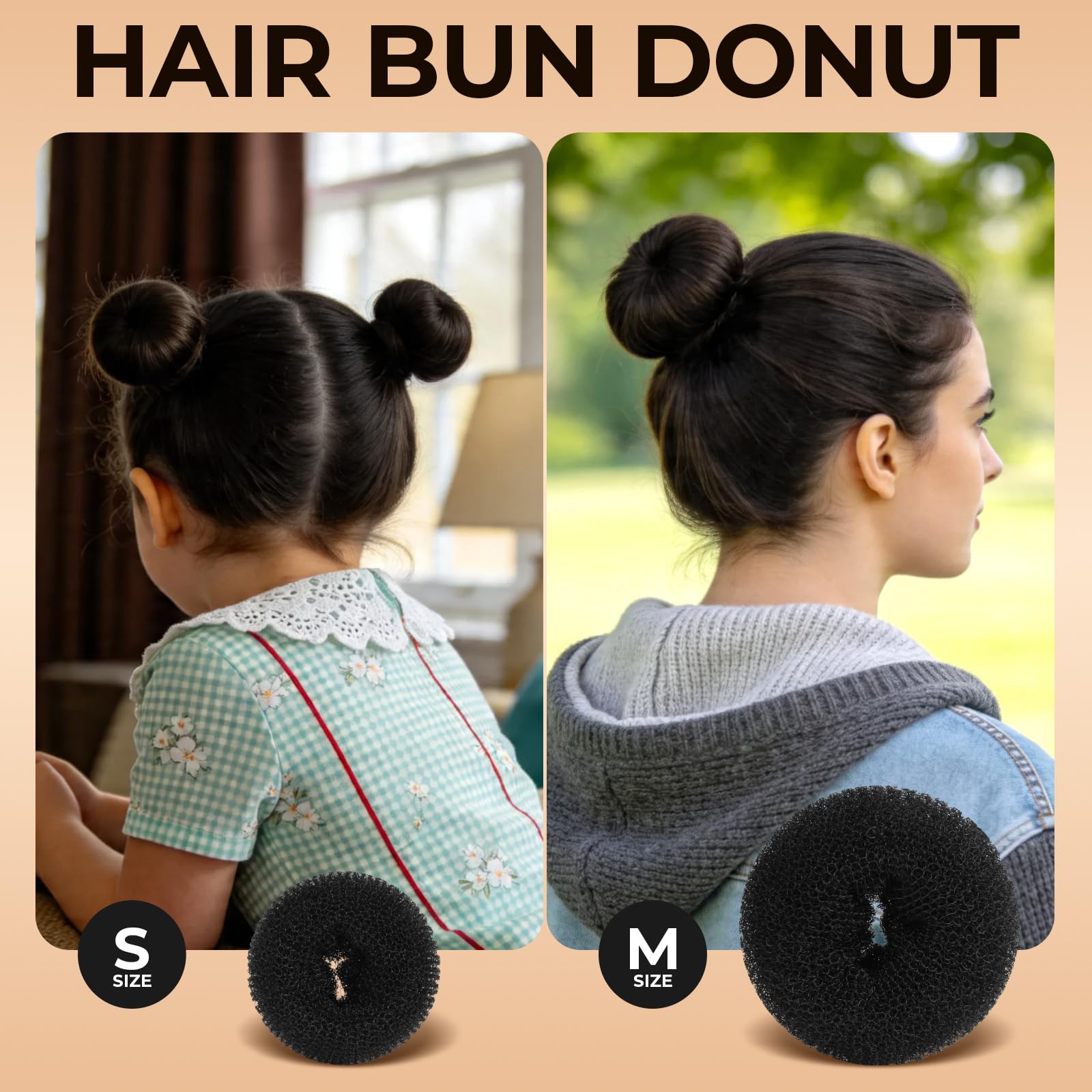 YGDZ black bobby pins and U-pins arranged for secure hold