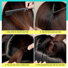 YGDZ braided hairstyle finished with bands for neat decorative finish