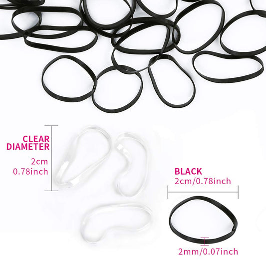 YGDZ clear bands close-up showing smooth finish and hair-friendly grip