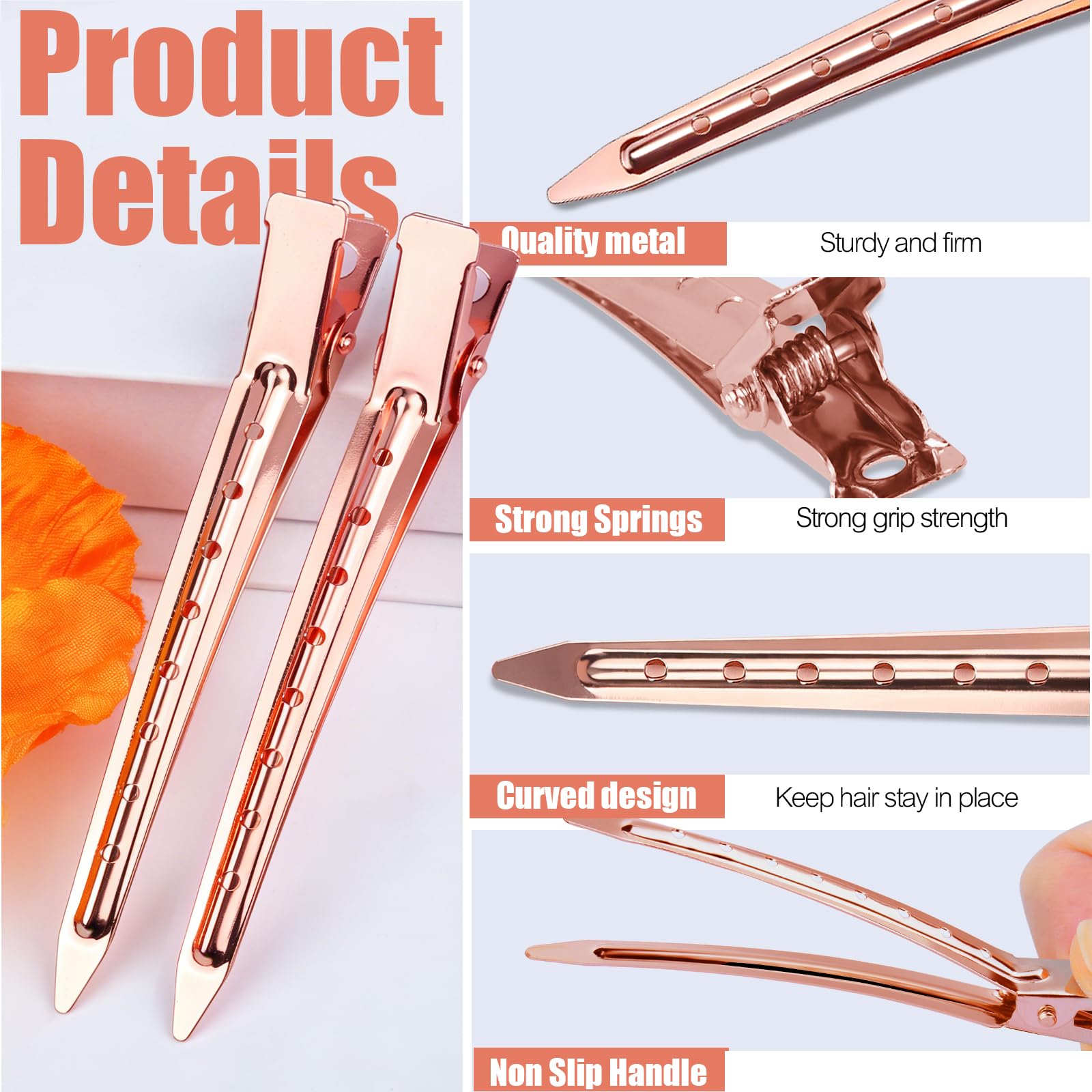 YGDZ clips used during blow-dry to speed up styling process