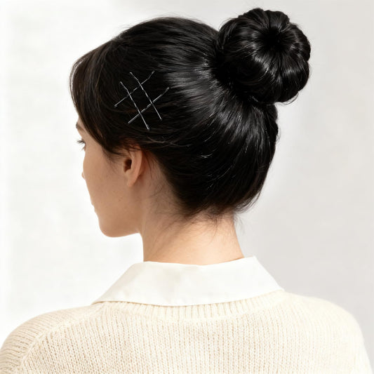 YGDZ close-up of bobby pin texture reducing slip and frizz