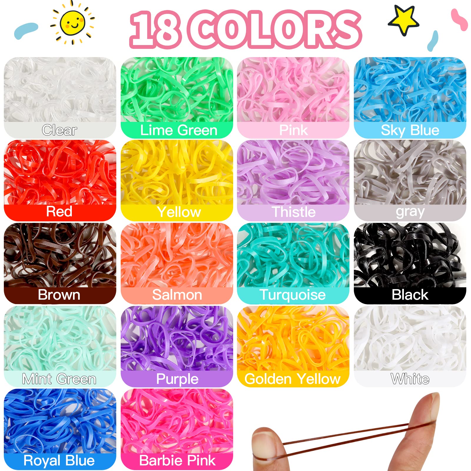 YGDZ colorful band array arranged by hue for quick color selection