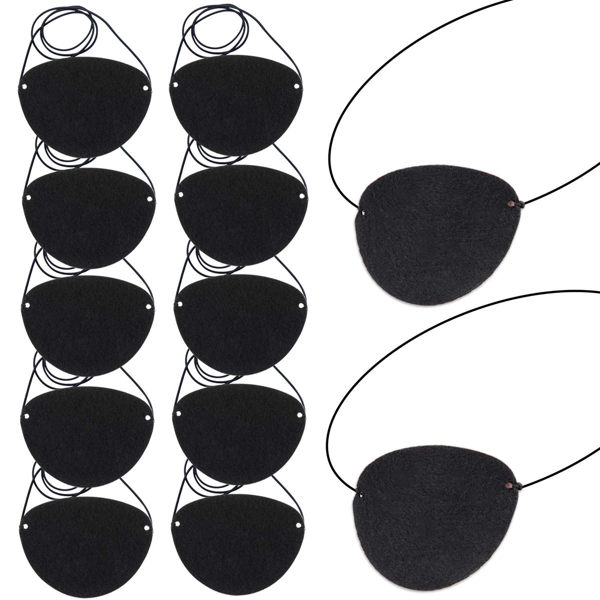 YGDZ eye patch front view showing full black coverage and comfort