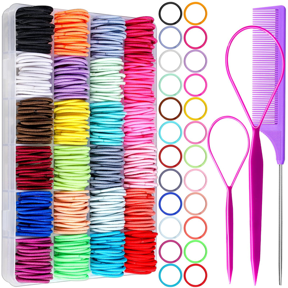 YGDZ clear box front packaging shows organized colorful elastics and neat storage benefit