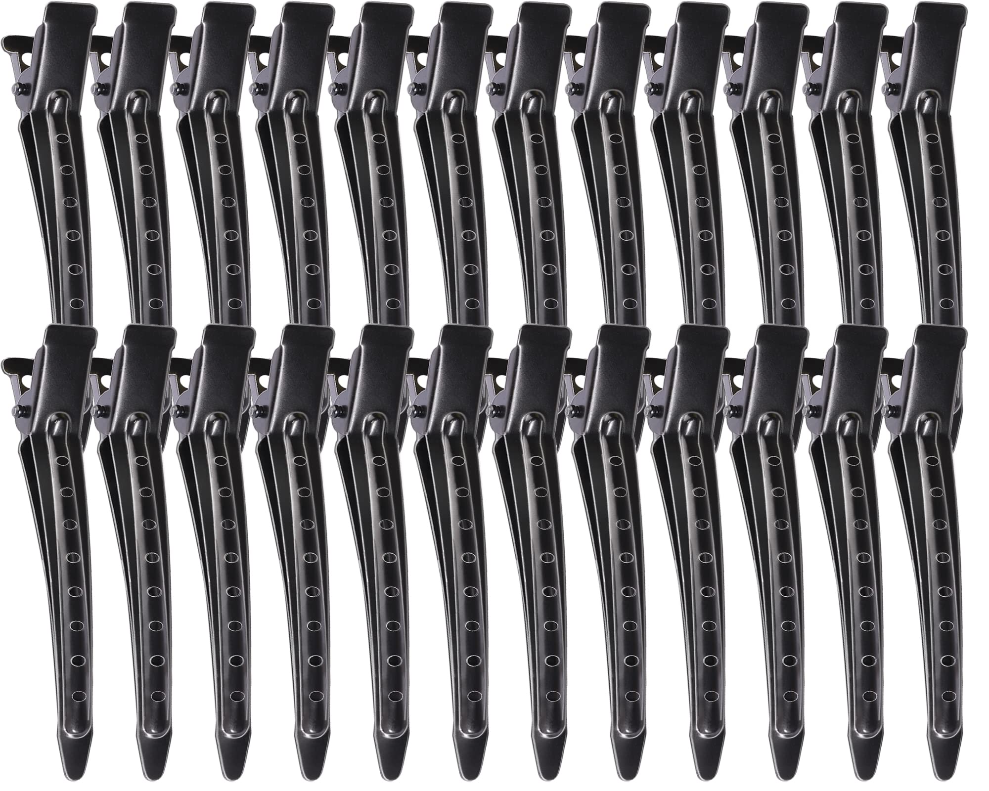 YGDZ front view of 30 black clips showing pack and elegant finish benefit secure storage