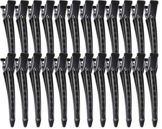 YGDZ front view of 30 black clips showing pack and elegant finish benefit secure storage