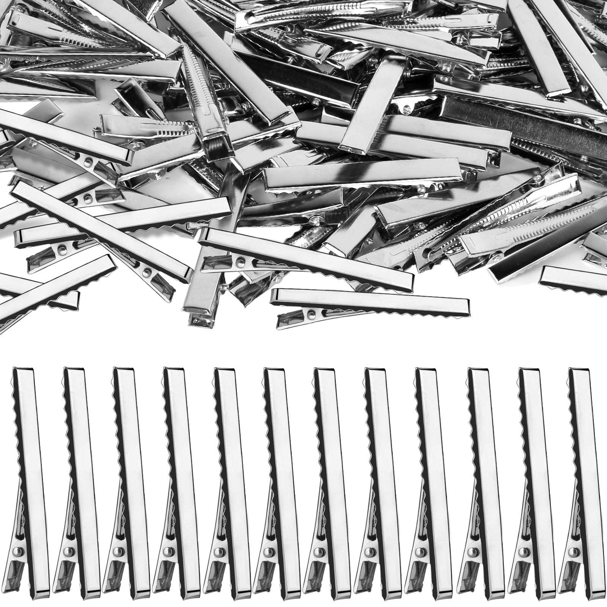 YGDZ front pack of 120 silver clips showing quantity and finish for convenience