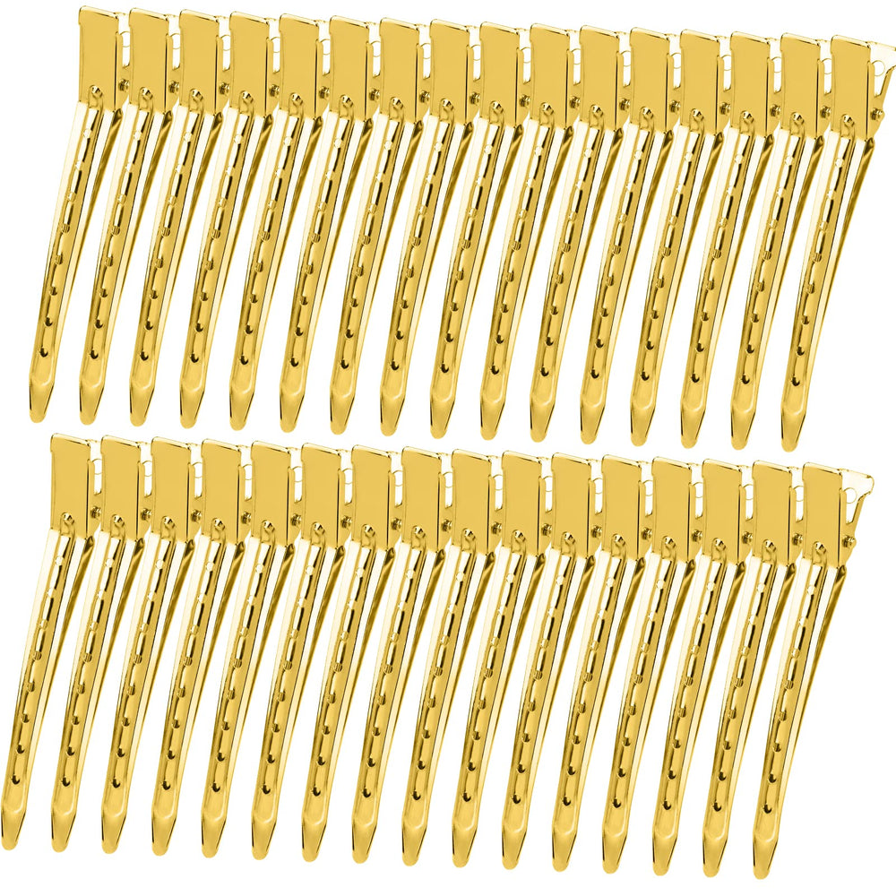 YGDZ gold clip front view showing secure hold and polished finish
