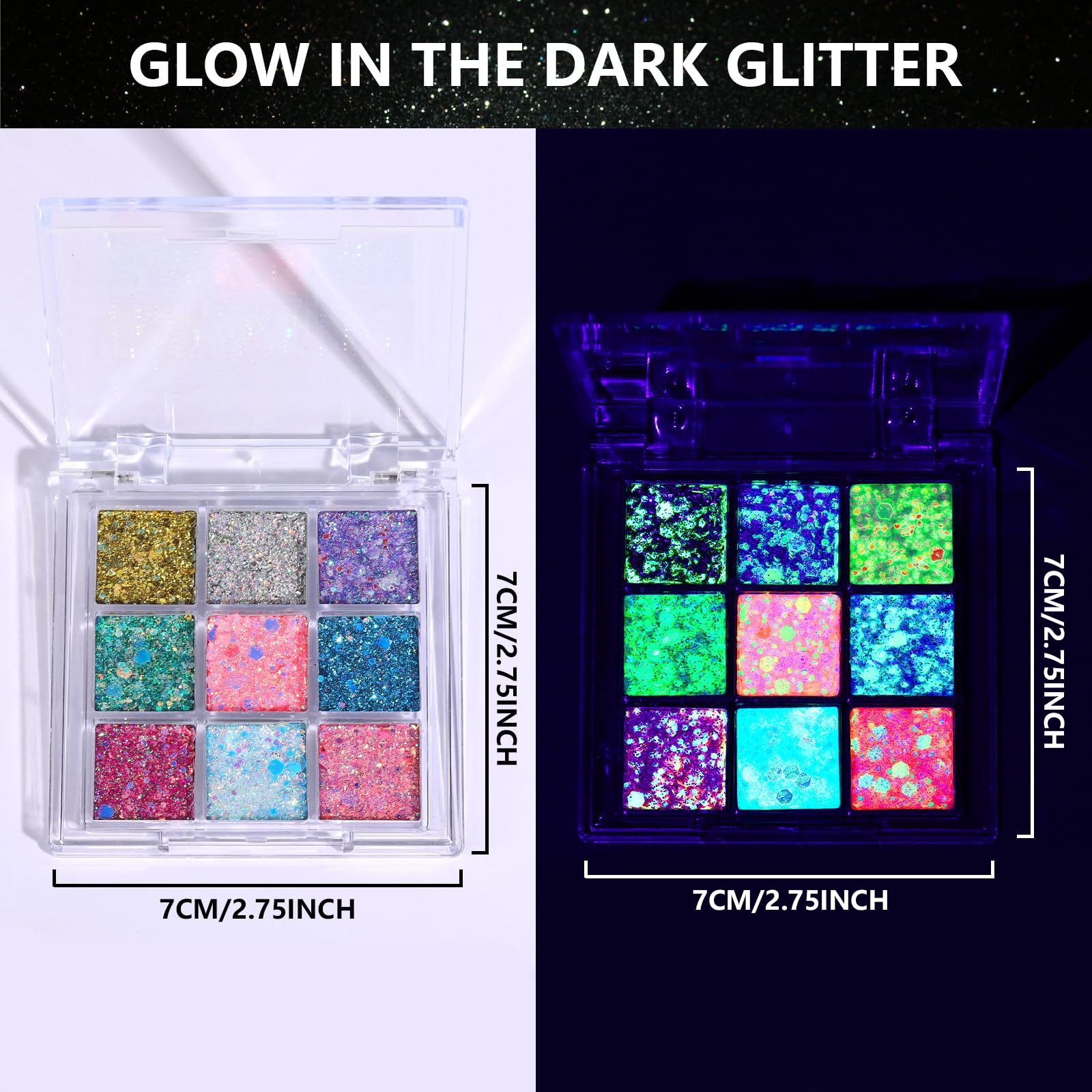 YGDZ glitter applied to hair and collarbone to enhance costume presence