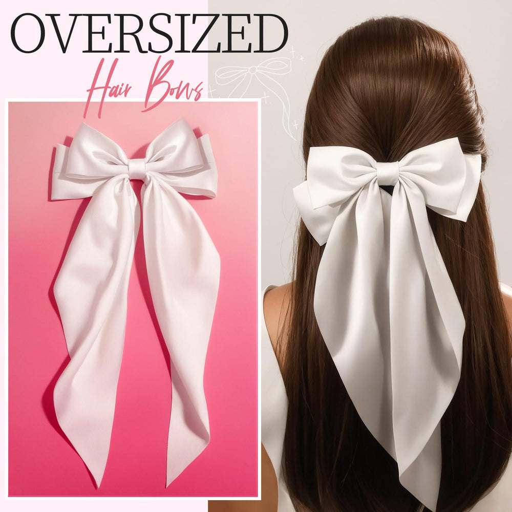 YGDZ large white bow side profile with metal clip for secure hold benefit