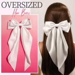 YGDZ large white bow side profile with metal clip for secure hold benefit