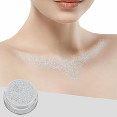 YGQQOY festival look lifestyle model wearing vibrant glitter for event-ready style