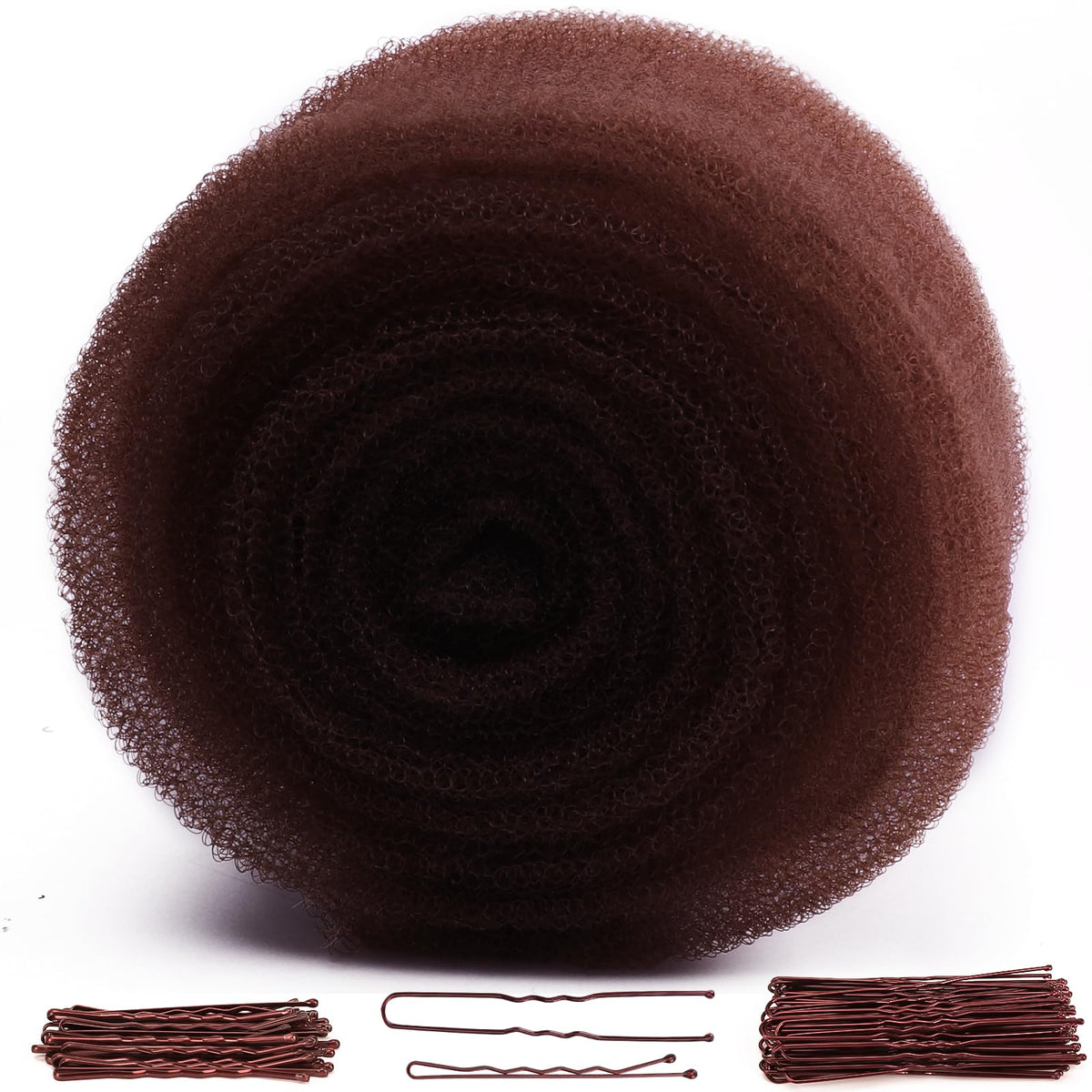 YGQQOY front view of dark brown hair filler kit showing easy styling benefit