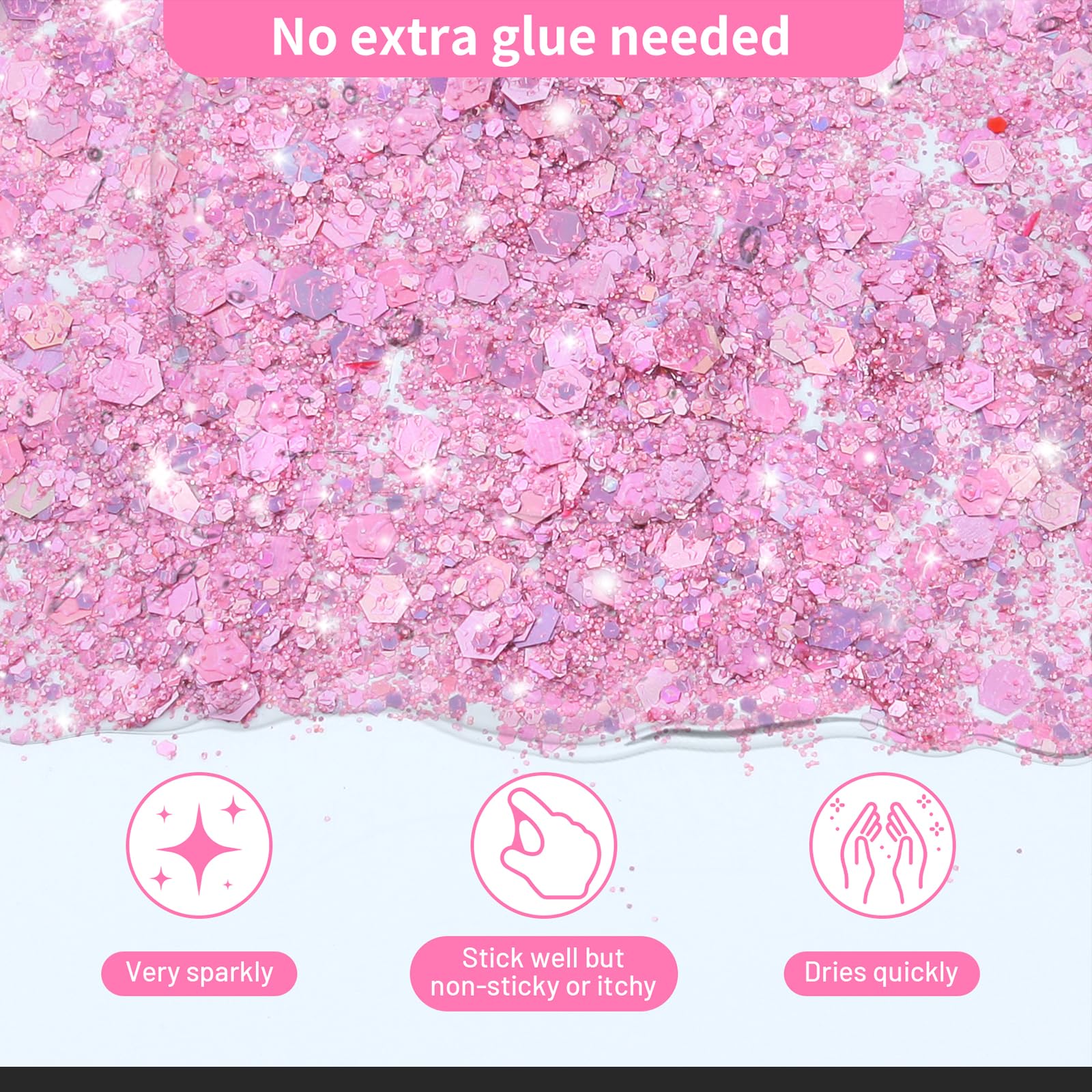 YGQQOY lid label close-up displaying color name and product clarity benefit