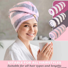 YHPDYL turban drying long hair after shower showing fast-dry benefit