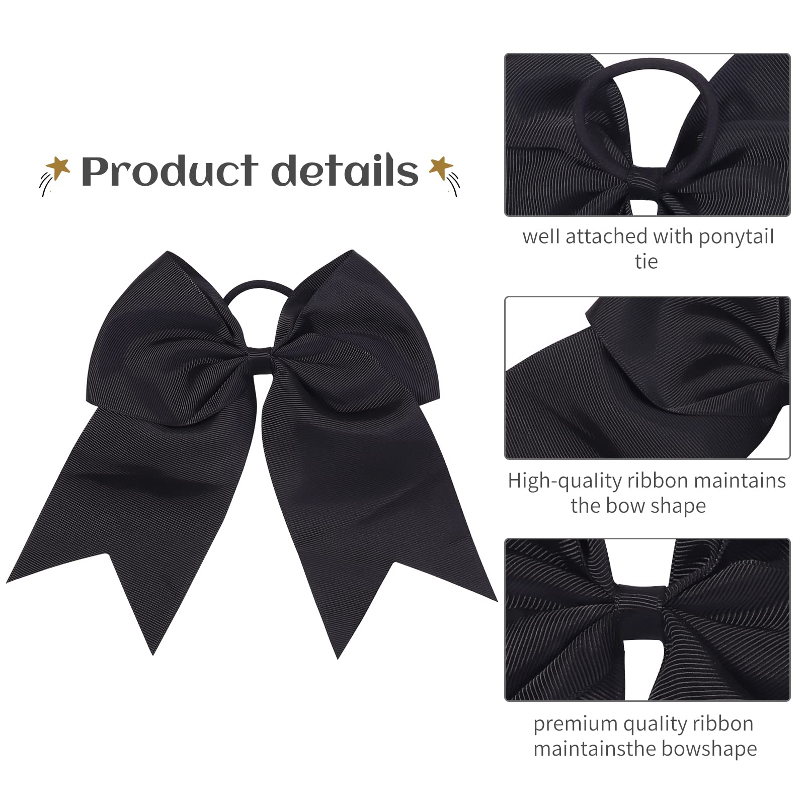 YHXX YLEN bow worn in ponytail on model for visible team styling