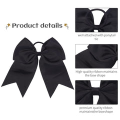 YHXX YLEN bow worn in ponytail on model for visible team styling