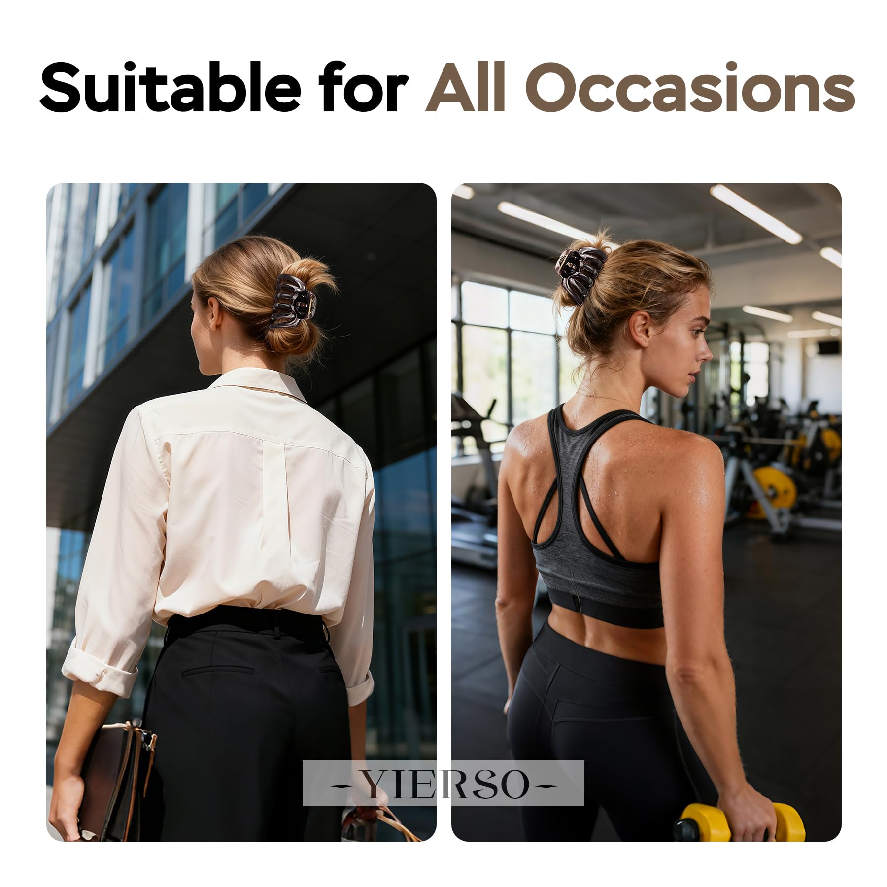YIERSO lifestyle image of woman walking outdoors showing active secure hold benefit