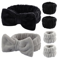 YIFVNGHUI front view of headband and wristbands showing set convenience