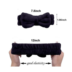 YIFVNGHUI headband and wristbands next to ruler showing stretch sizes
