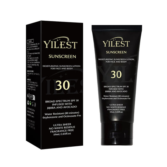 YILEST front packaging showing SPF 30 and moisturizing benefits