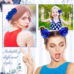 Yilloog rose clip on headband accessory showing application benefit: easy attachment to accessories