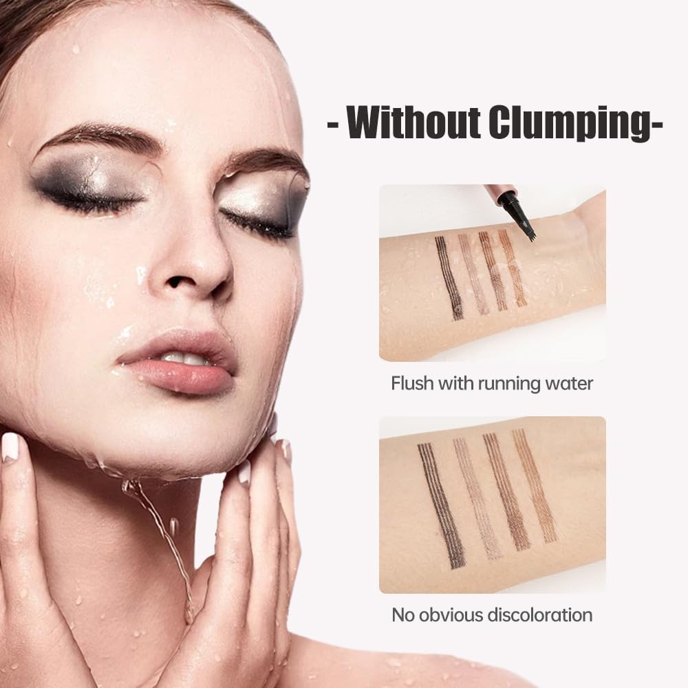 YILLTOY before and after brows illustrating fuller natural-looking results