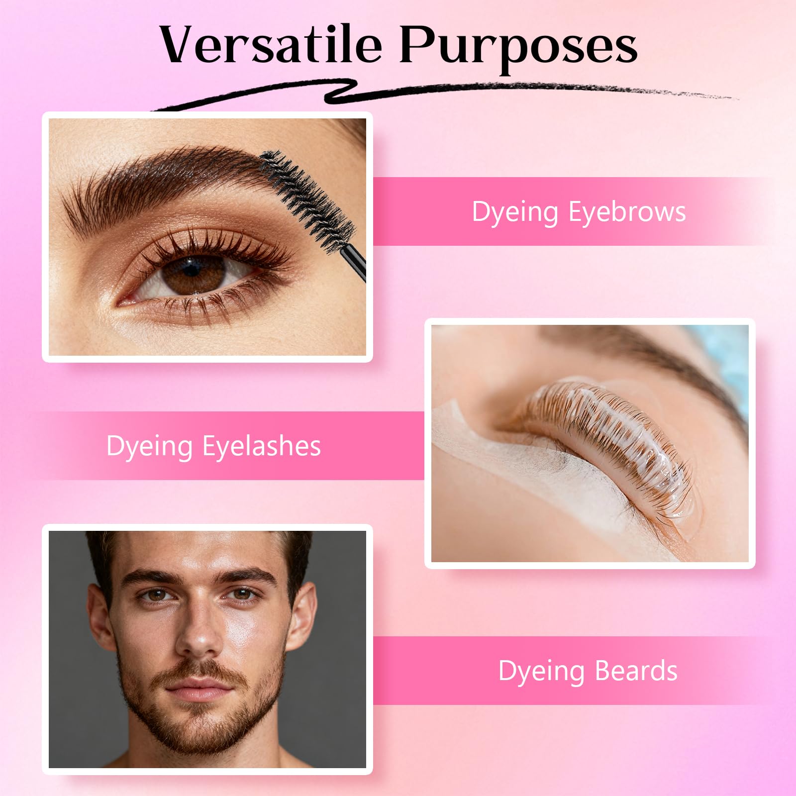 YIMEIR brow application in use showing precise, salon-like result